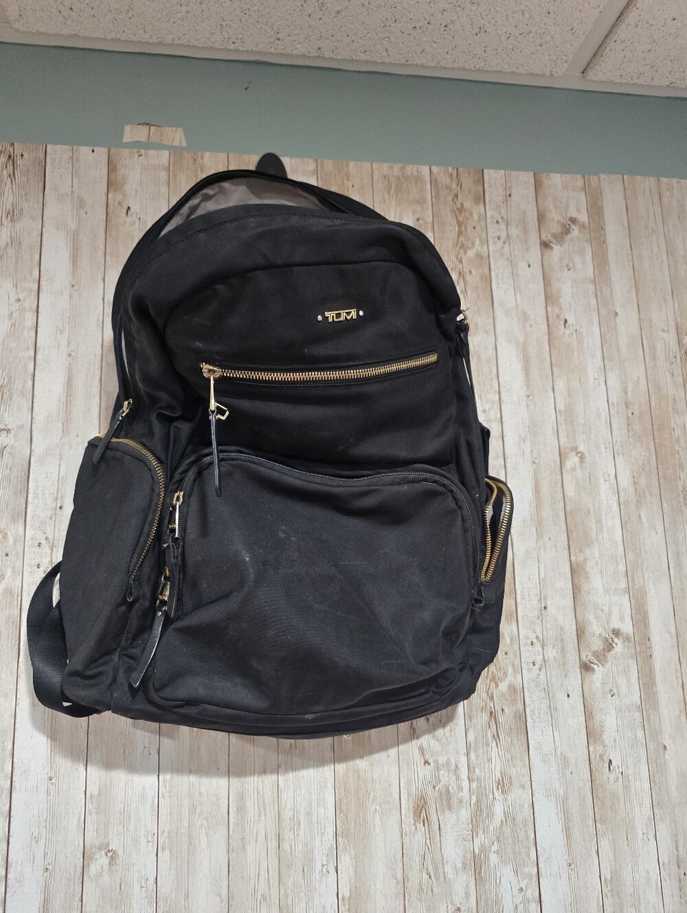 Tumi Voyageur Carson backpack Minimalist Travel FLAWED RIPS Stained